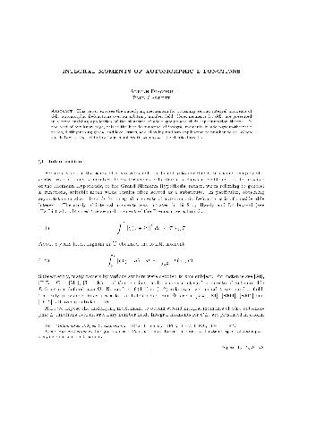 ﻿لحظه های یکپارچه توابع L Automorphic