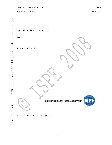 ﻿راهنمای تمرین خوب ISPE. جولای 2008