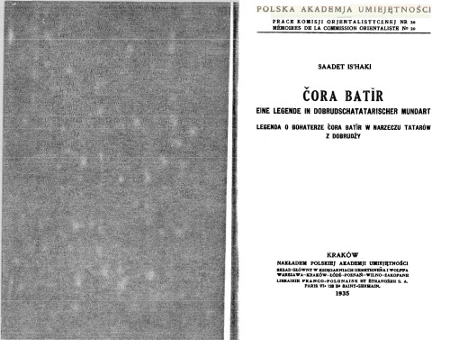 ﻿کورا باتر: یک افسانه در Dobrudschatatarischer Mundart