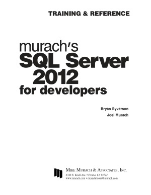 SQL Server 2012 Murach برای توسعه دهندگان