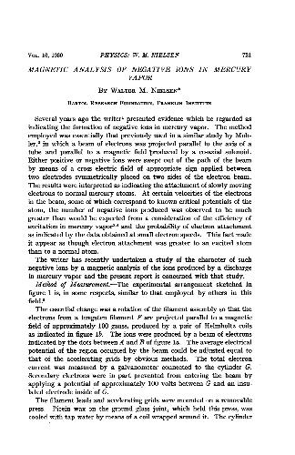 ﻿تجزیه و تحلیل مغناطیسی یون های منفی در بخار جیوه
