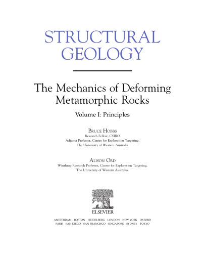 ﻿زمین شناسی سازه ای: مکانیک تغییر شکل سنگ های دگرگونی