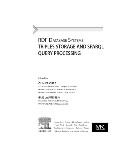 ﻿سیستم های پایگاه داده RDF: ذخیره سازی سه گانه و پردازش پرس و جو SPARQL