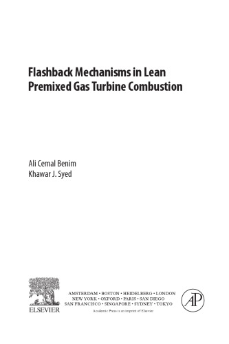 مکانیسم فلش باز در احتراق توربین گاز پیش مخلوط