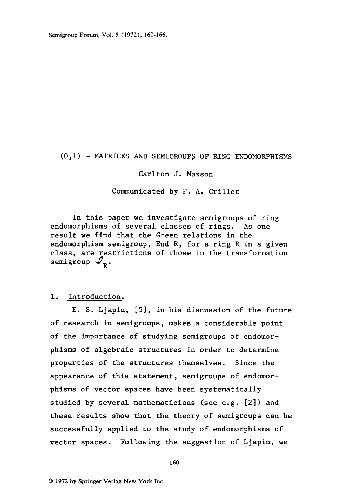 ﻿ماتریس ها و نیمه گروه های آندومورفیسم حلقه