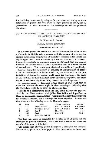 ﻿یادداشتی در مورد اصلاحات H. A. Newtons 1850 Dates of Meeor Stories