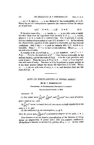 ﻿توجه داشته باشید در مورد تکینگی سری های قدرت