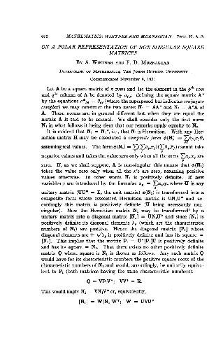﻿در یک نمای قطبی از ماتریس های مربع غیر منفرد