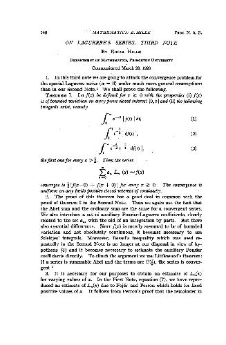 ﻿در سومین یادداشت سری Laguerres