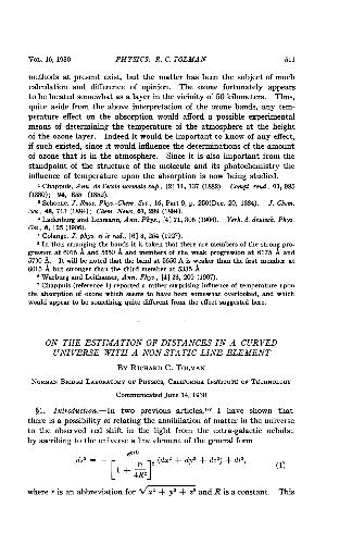 برآورد فاصله ها در یک جهان منحنی با یک عنصر خط غیر استاتیک