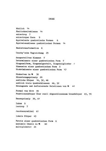 ﻿Quadratische Formen Ober Korpern