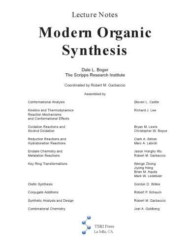﻿یادداشت های سخنرانی سنتز آلی مدرن
