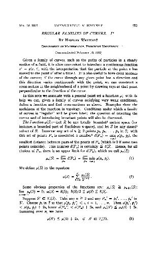 ﻿خانواده های منظم منحنی I