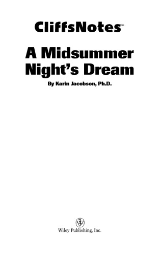CliffsNotes در رویای یک شب تابستان شکسپیر