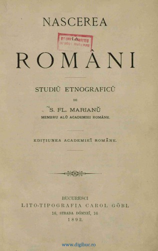 ﻿تولد در میان رومانیایی ها: مطالعه قوم نگاری. نسخه آکادمی رومانیایی