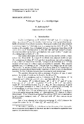 ﻿نیمه گروه های ساده نوع A