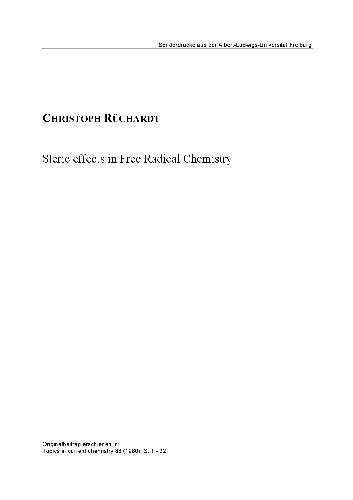 ﻿اثرات استریک در شیمی رادیکال آزاد