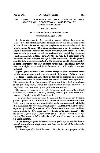 ﻿فشار آکوستیک در لوله‌هایی که توسط تلفن‌های با مقاومت بالا بسته شده و در فازهای مختلف ارتعاش دارند