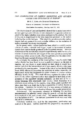 ﻿ترکیب مونوکسید کربن و اکسیژن تحت تأثیر رادون