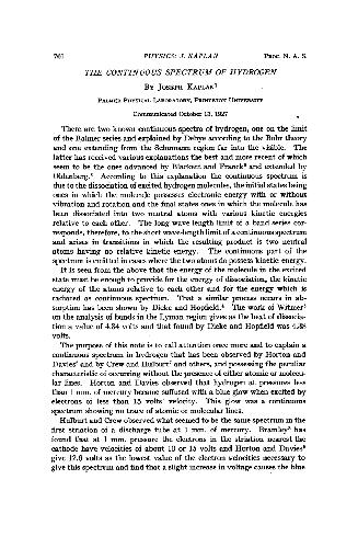 طیف پیوسته هیدروژن