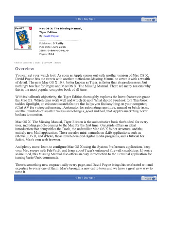 ﻿Mac OS X Tiger: Missing Manual