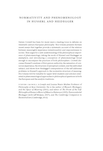 ﻿هنجارگرایی و پدیدارشناسی در هوسرل و هایدگر