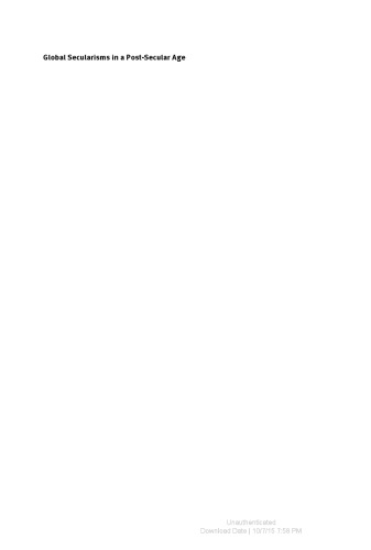 ﻿سکولاریسم های جهانی در عصر پساسکولار