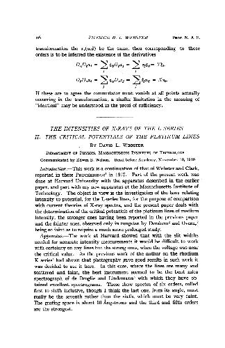 Intensities of X-Rays of L L II. پتانسیل های بحرانی خطوط پلاتین