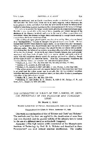 ﻿شدت پرتوهای ایکس سری L III. پتانسیل های حیاتی خطوط پلاتین و تنگستن