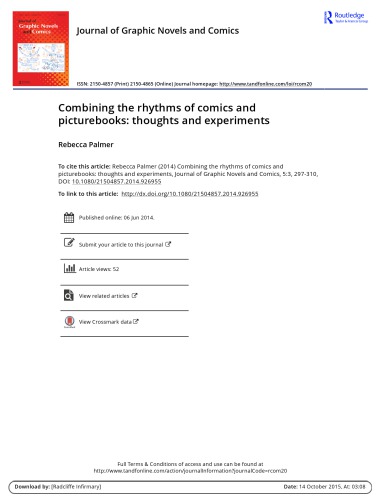 ﻿ترکیب ریتم های کمیک و کتاب های تصویری. افکار و آزمایشات