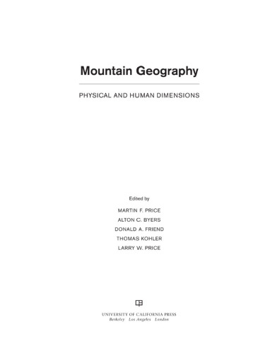 ﻿جغرافیای کوهستانی: ابعاد فیزیکی و انسانی