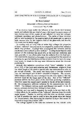 ﻿طیف پرتوهای ایکس از پشت هدف تنگستن