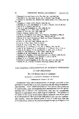 تجزیه حرارتی پنتوکسید نیتروژن در فشار کم