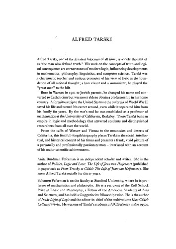 ﻿آلفرد تارسکی: زندگی و منطق