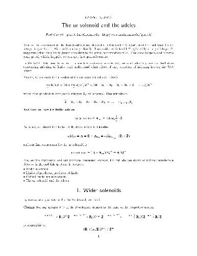﻿ur-solenoid و adeles