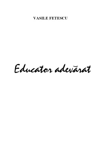 ﻿Vasile Fetescu - مربی واقعی - Ed. PIM