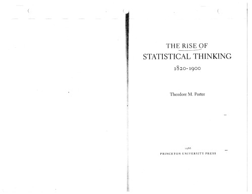 ظهور تفکر آماری ، 1900-1920