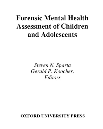 ﻿ارزیابی سلامت روان پزشکی قانونی کودکان و نوجوانان