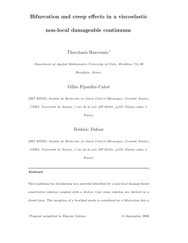 ﻿اثرات دو شاخه شدن و خزش در یک زنجیره آسیب پذیر ویسکوالاستیک غیر محلی