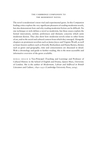 ﻿همنشین کمبریج برای رمان مدرنیستی