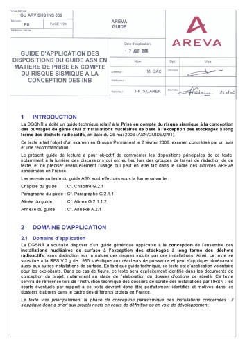 ﻿GU ARV SHS INS 006 R0 FR - Guide parasismique