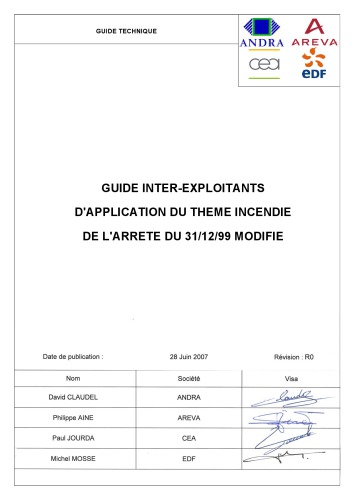 ﻿G_20_Guide Inter Exploitant d'application l'arrêté du 31-12-1999 اصلاح