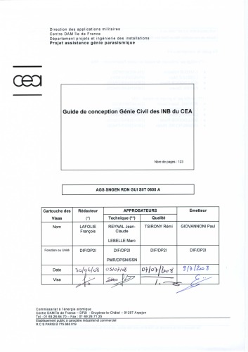 ﻿راهنمای Conception du Génie Civil des INB du CEA Texte