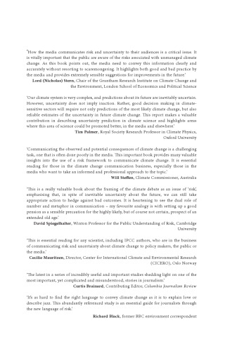 ﻿تغییرات آب و هوا در رسانه ها: گزارش ریسک و عدم قطعیت