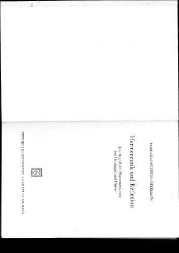 ﻿هرمنوتیک و تأمل: مفهوم پدیدارشناسی در هایدگر و هوسرل