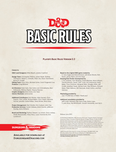 ﻿Dungeons & Dragons: نسخه های اصلی نسخه 0.3