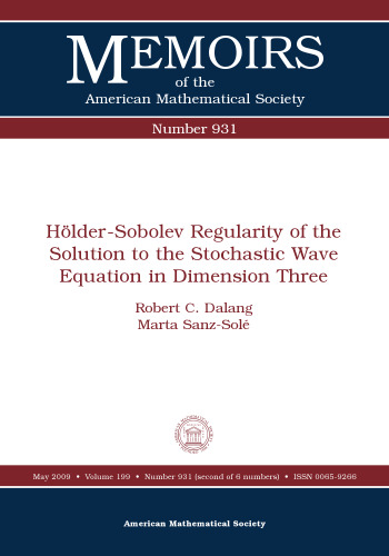 دارایی-نگهدارنده Sobolev به طور منظم از راه حل معادله موج تصادفی در بعد سه