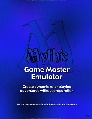 ﻿Mythic: Game Master Emulator