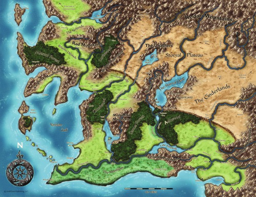﻿Pathfinder Chronicles: Curse of the Crimson Throne: Map of Varisia