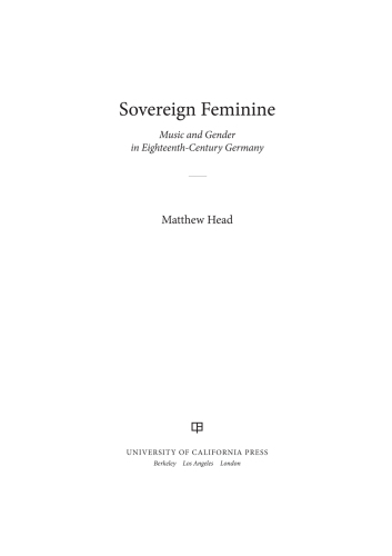 Sovereign Feminine: موسیقی و جنسیت در آلمان قرن هجدهم